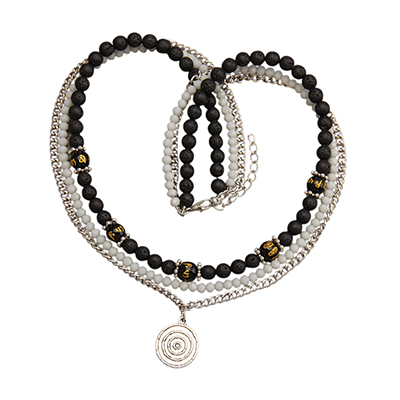 GelConnie Chunky Necklace foe Women Turquoise Beaded Choker Chakra Stone Boho Vintage Adjustable Pendant Multicolor Jewelry