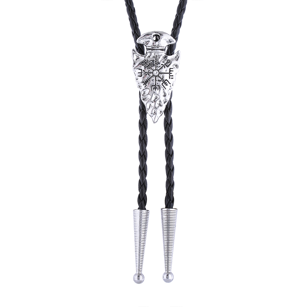 GelConnie Bolo Tie for Men Western Cowboy Necktie Texas Style Silver Native American Accessories Cowgirl Costume
