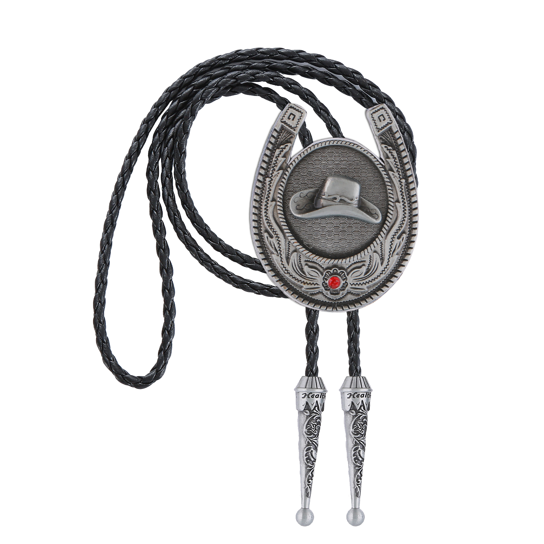 Gelconnie Western Cowboy Neck Ties String Ties for Men Cowboy Hat Bolo Ties Punk Retro Unisex Jewelry for Men Women