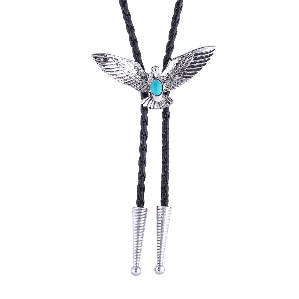 GelConnie Western Bolo Tie for Men Rope Necktie Bird Bolo Tie Male Cowboy Accessories Turquoise Jewelry Women