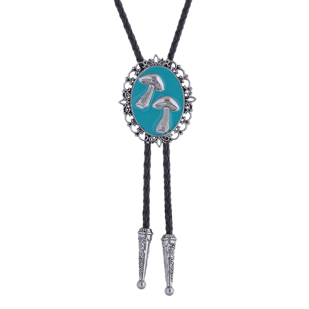 GelConnie Western Cowboy Bolo Tie for Men Native American Bola Necktie Rodeo Leather Turquoise Necktie Costume Accessories for Men Women