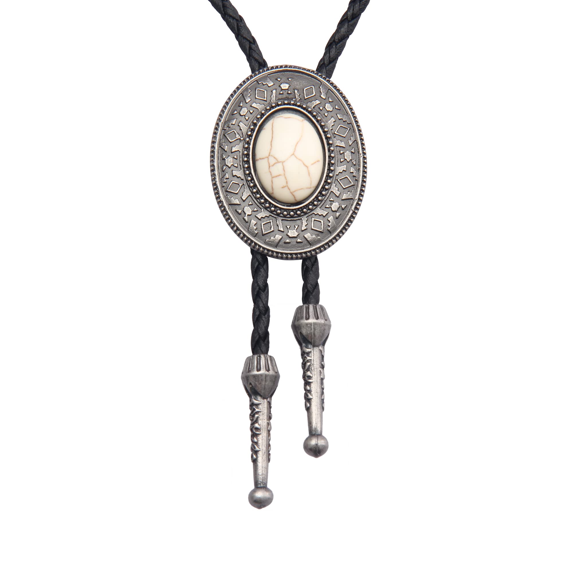 GelConnie Mens Bolo Ties Gold Cowboy Necklace Turquoise Native American Bolo Ties Vintage Cowboy Ties for Men.Women