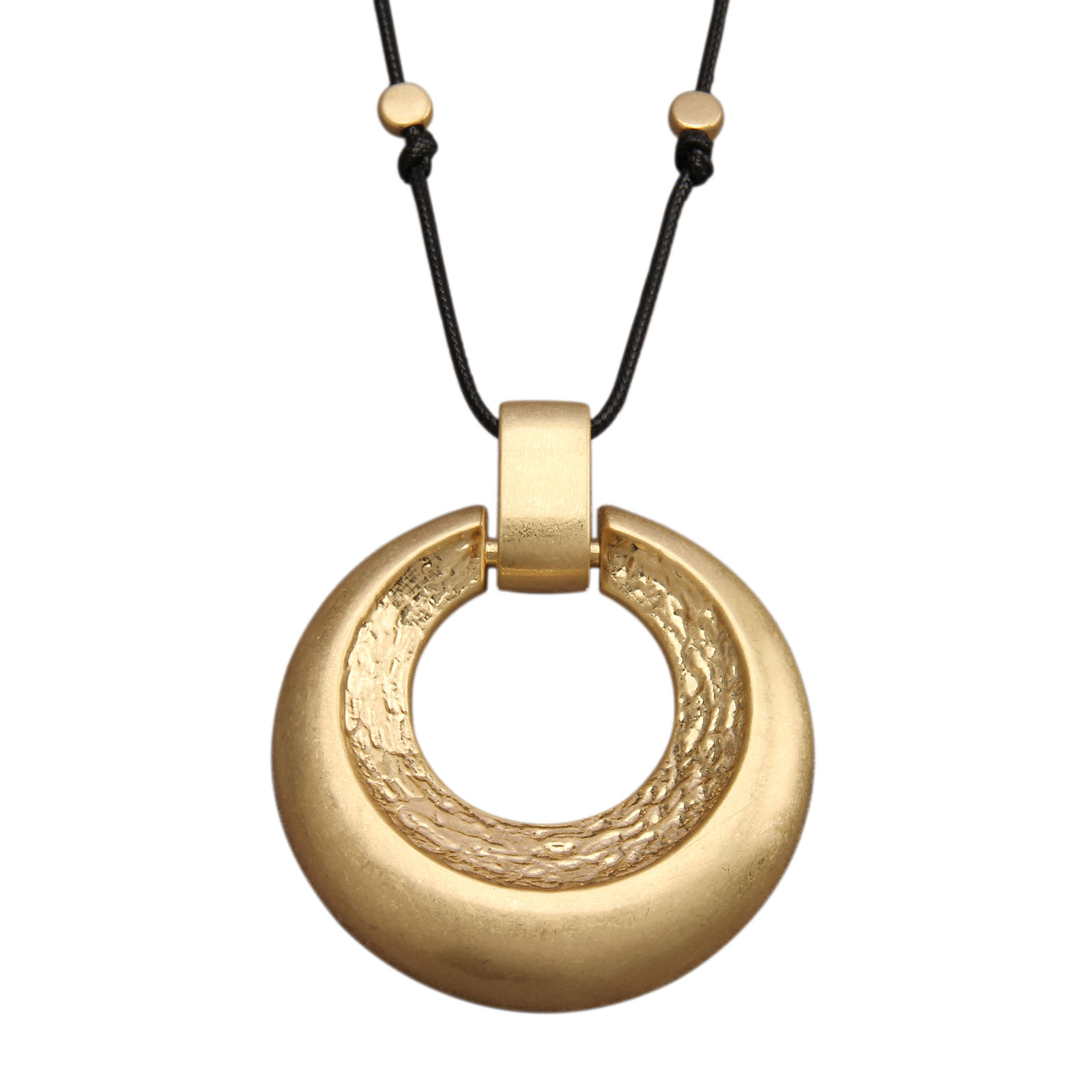 GelConnie Ring Pendant Leather Necklace Boho Gold Necklace Long Necklaces for Women Vintage Necklace Sweater Chain Necklace