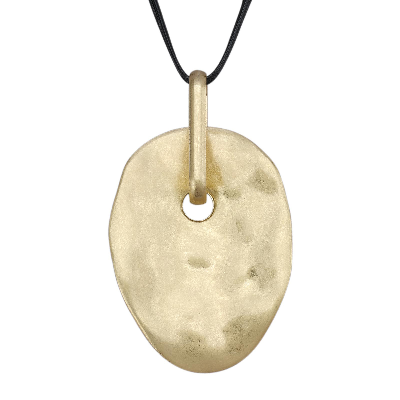 Gelconnie Ring Pendant Leather Necklace with Gold Pendant Vintage Adjustable Beaded Pendant Y Choker Western Bohemian Jewelry