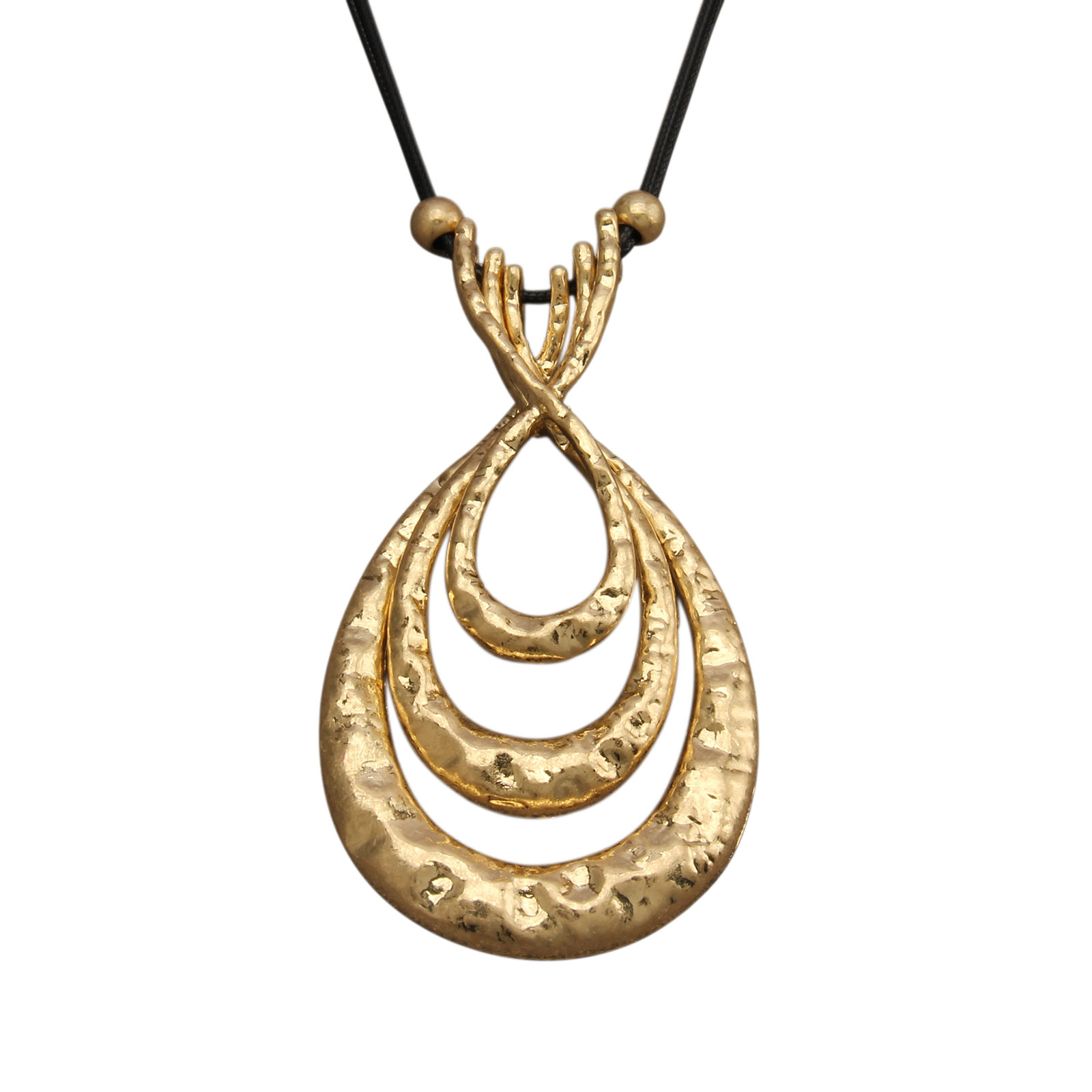 GelConnie Chunky Pendant Necklaces for Women Long Bohemian Necklace Hippie Choker Necklace Handmade Leather Necklace Boho Style Jewelry