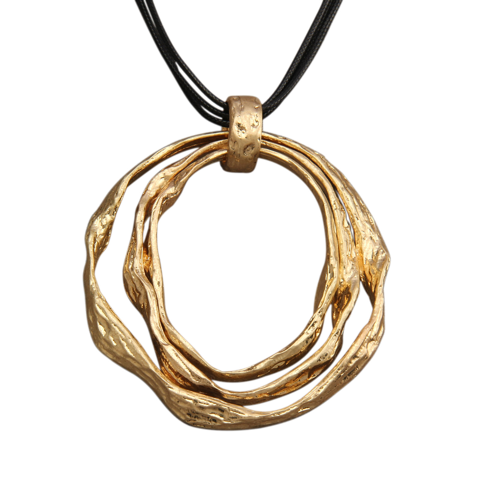 GelConnie Layered Boho Circle Leather Choker Necklace for Women Multilayer Pendant Necklaces Vintage Jewelry Long Sweater Necklace for Woman