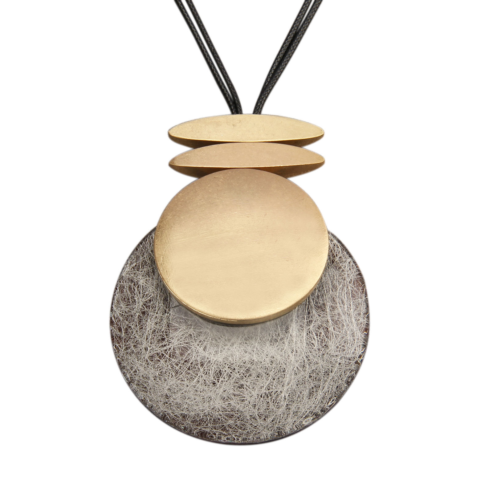 GelConnie Vintage Leather Necklace Long Bohemian Necklace Hippie Necklaces for Women Black Long Choker Cord Necklace with Pendant